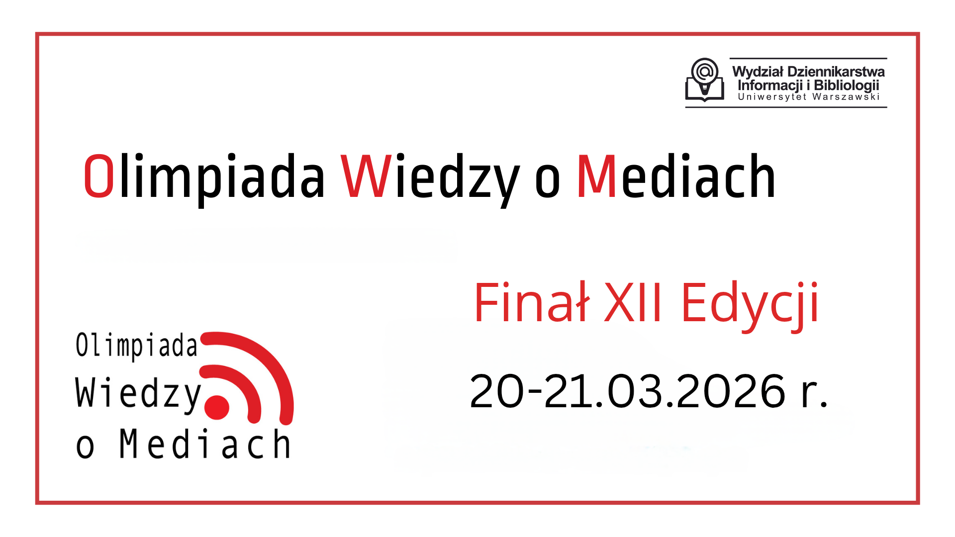 Olimpiada Wiedzy o Mediach XII edycja!