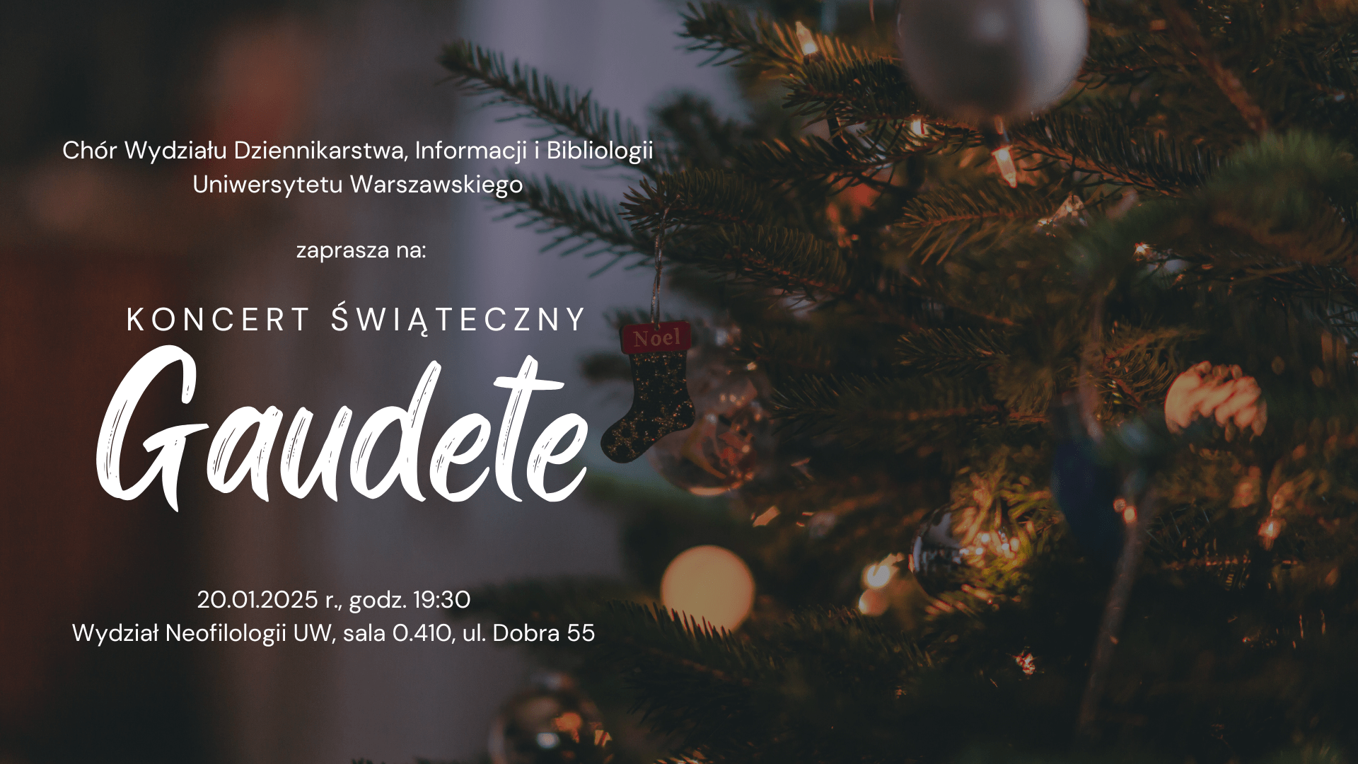 Koncert świąteczny Chóru WDIB UW