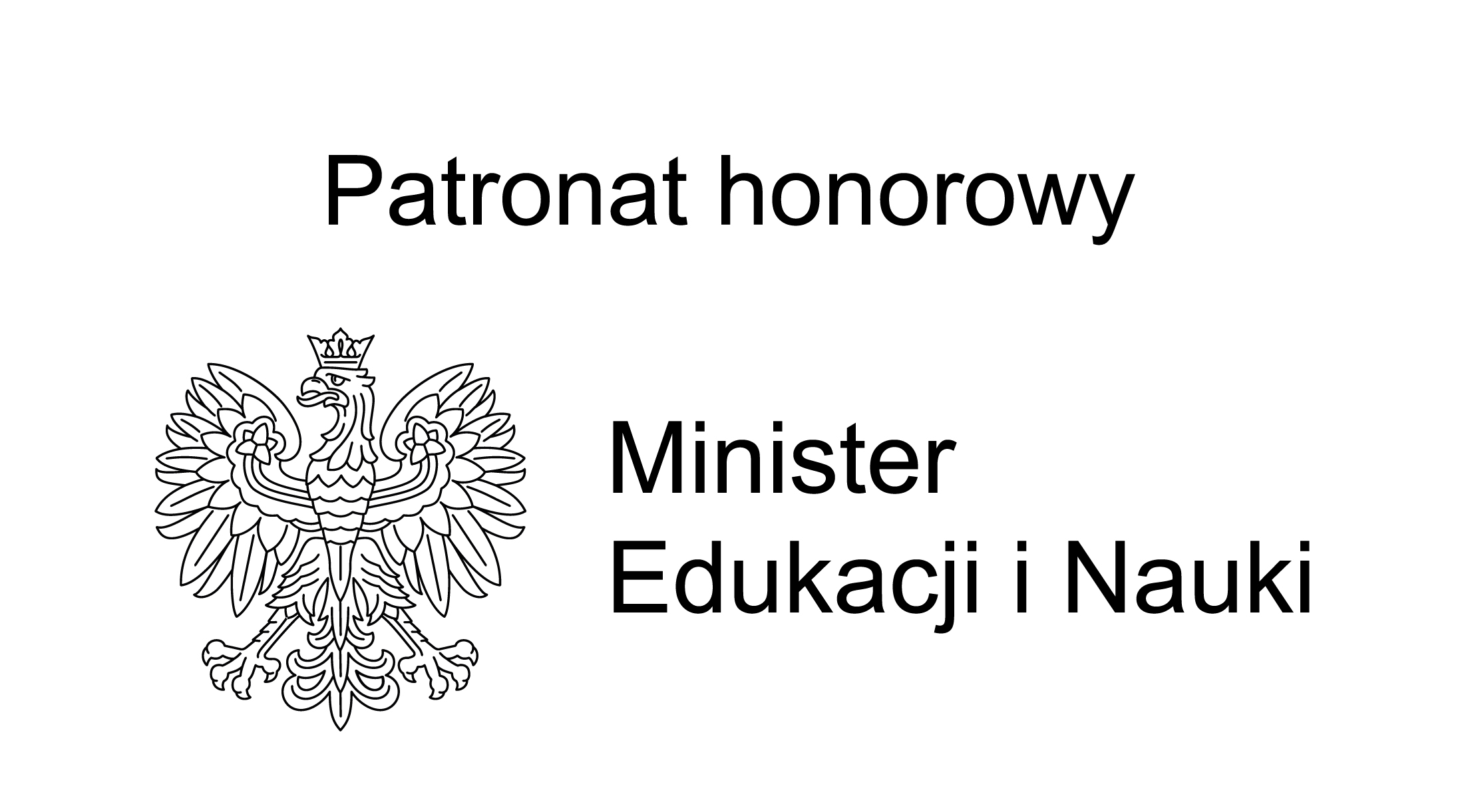 Patronat honorowy Ministra Edukacji i Nauki z napisem