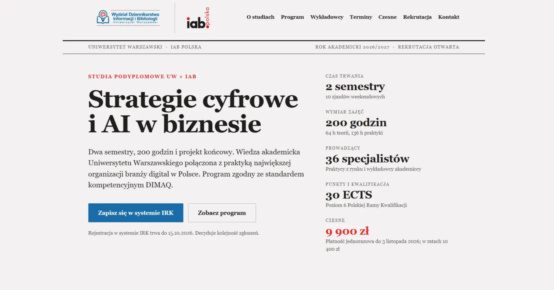 Wydział Dziennikarstwa, Informacji i Bibliologii UW tworzy studia podyplomowe razem z biznesem!
